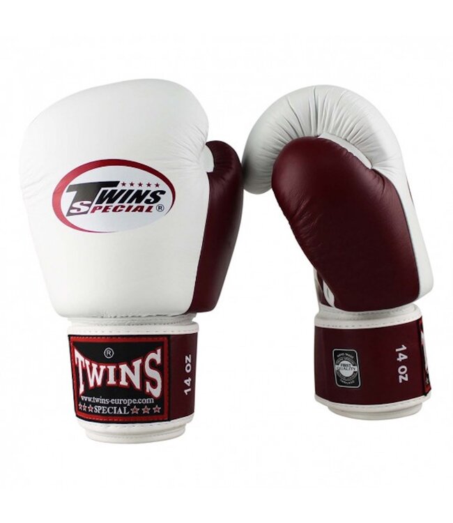 Twins Special Twins Bokshandschoenen BGVL 3 Wit Wijnrood