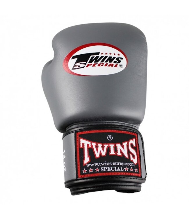 Twins Special BGVL3 Bokshandschoenen Grijs – Handgemaakte Leren Muay Thai & Kickbokshandschoenen