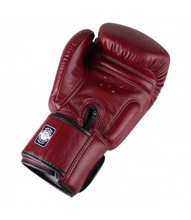 Twins Special BGVL3 Bokshandschoenen Wijnrood – Handgemaakte Leren Muay Thai & Kickbokshandschoenen