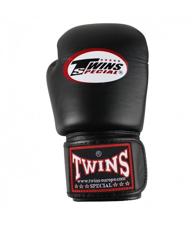 Twins Special BGVL3 Bokshandschoenen Zwart – Handgemaakte Leren Muay Thai & Kickbokshandschoenen