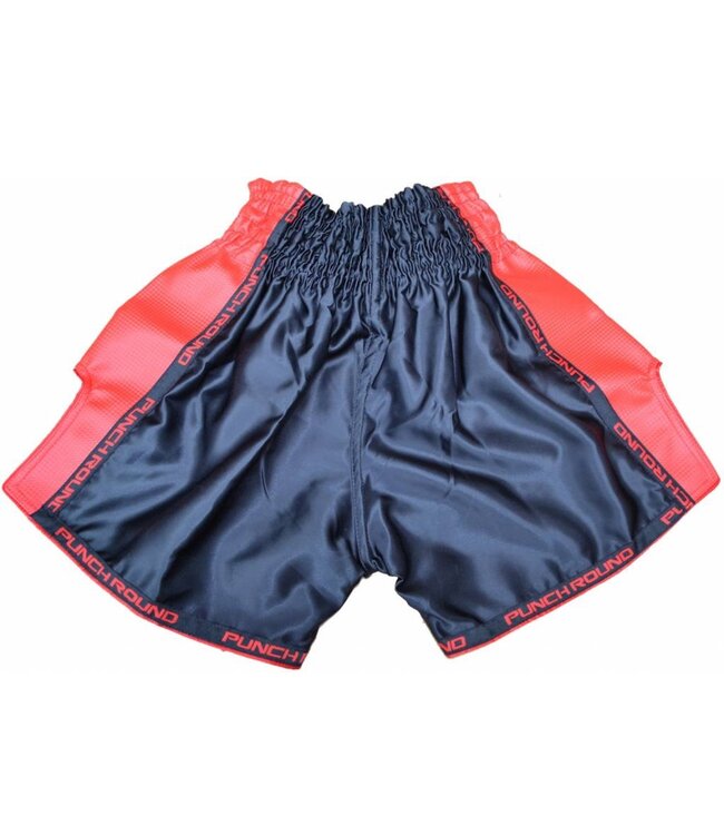 PunchR™  Punch Round Kickboks Broekje Matte Carbon Zwart Rood