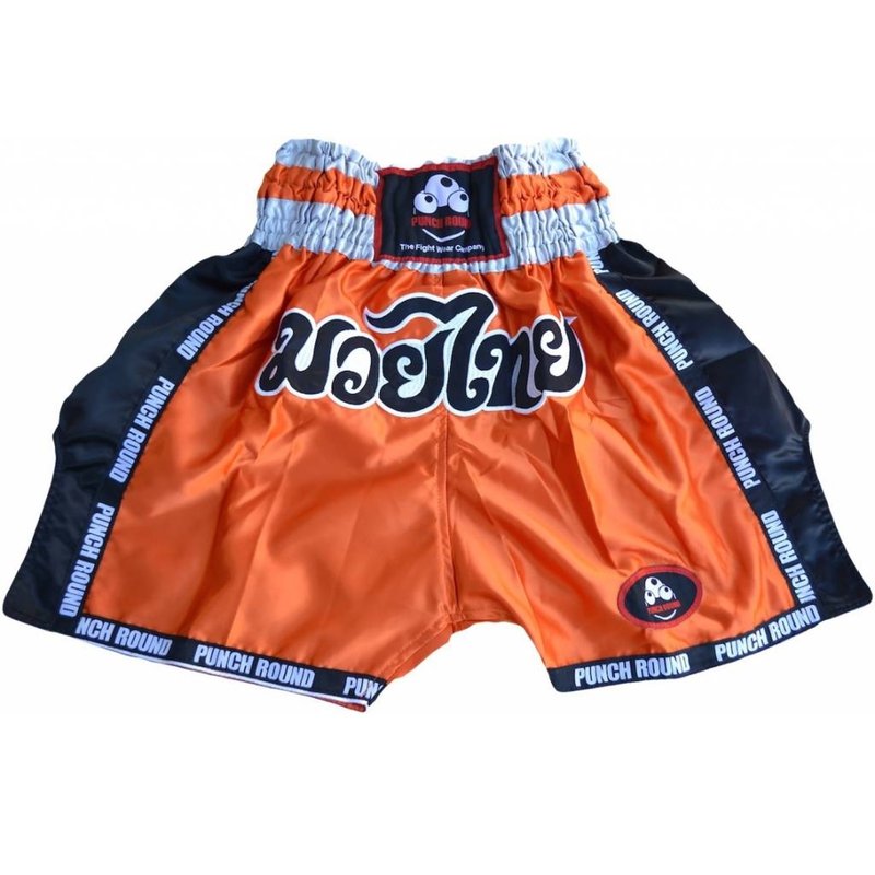 PunchR™  Punch Round™ Kickboxing Short Muay Thai Orange