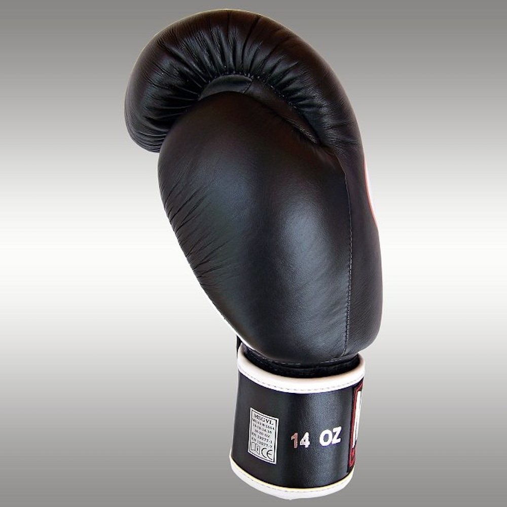 Red 16oz Boxing Gloves Black Premium Leather Muay Thai Pair Green 