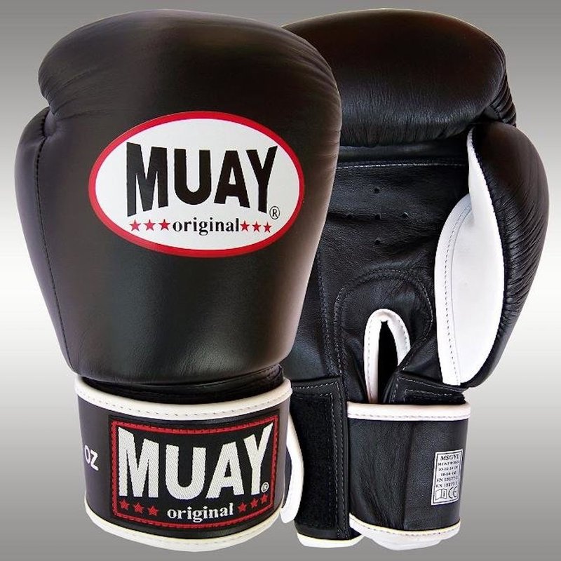 MUAY® MUAY Premium Boxhandschuhe aus Leder Schwarz Silber - Copy