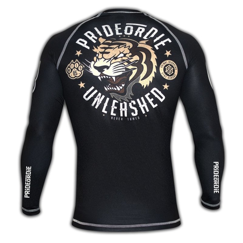 Pride or Die PRiDE of DiE Unleashed L/S Rash Guard Black