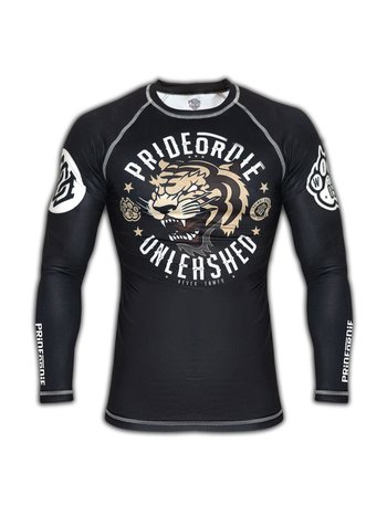 Pride or Die PRiDE of DiE Unleashed L/S Rash Guard Black