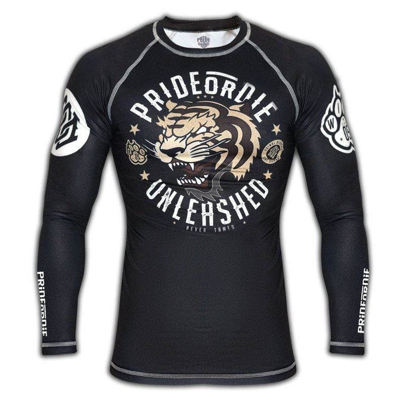 Pride or Die PRiDE of DiE Unleashed L/S Rash Guard Black