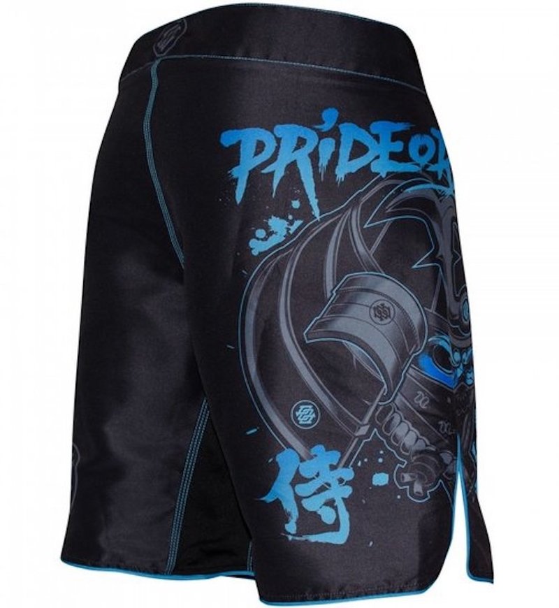 Pride or Die PRiDE oder DiE Fight Short Ronin Schwarz Blau