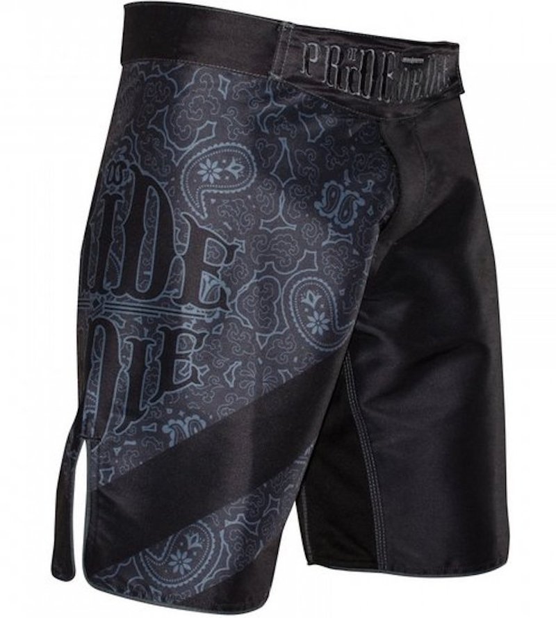 Pride or Die PRiDE of DiE MMA Fight Short Reckless Paisley Black