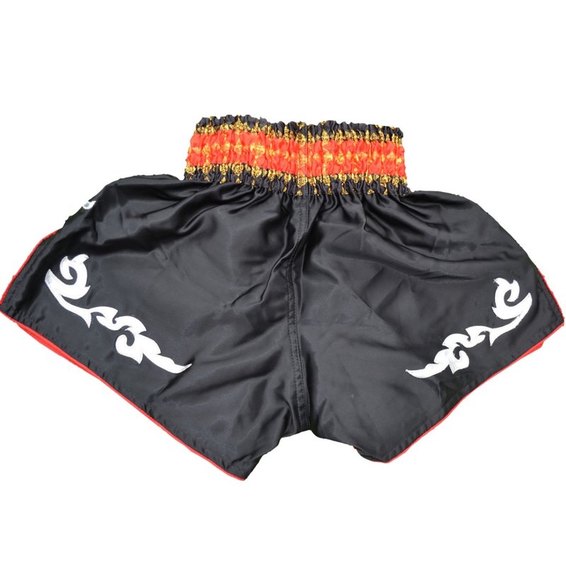 PunchR™  Punch Round™ Muay Thai Shorts Kickboxing Shorts MT10 Black