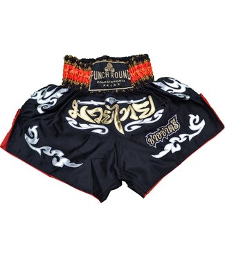 PunchR™  Punch Round ™ Muay Thai Shorts Kickboxshorts MT10 Schwarz