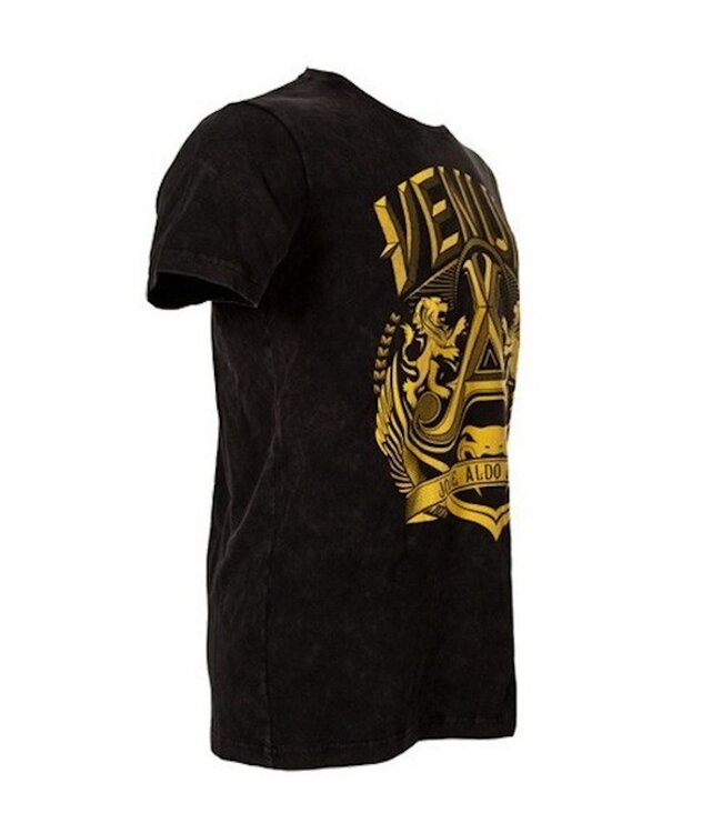 Venum José Aldo Lion T-Shirt Schwarz Gelb