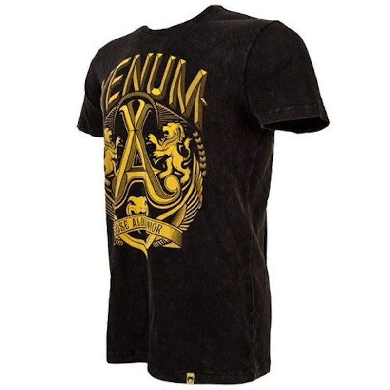 Venum Venum José Aldo Lion T Shirt Black Yellow Venum Clothing