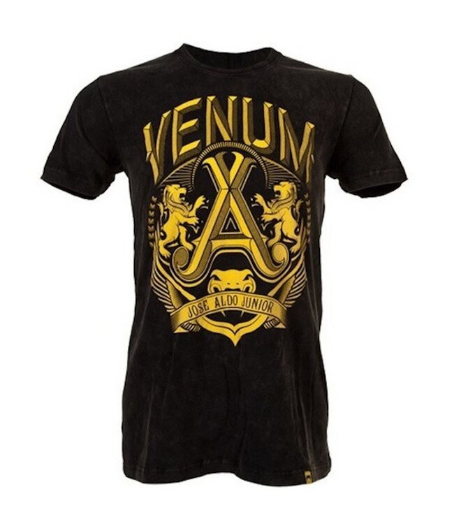 Venum José Aldo Lion T-Shirt Schwarz Gelb