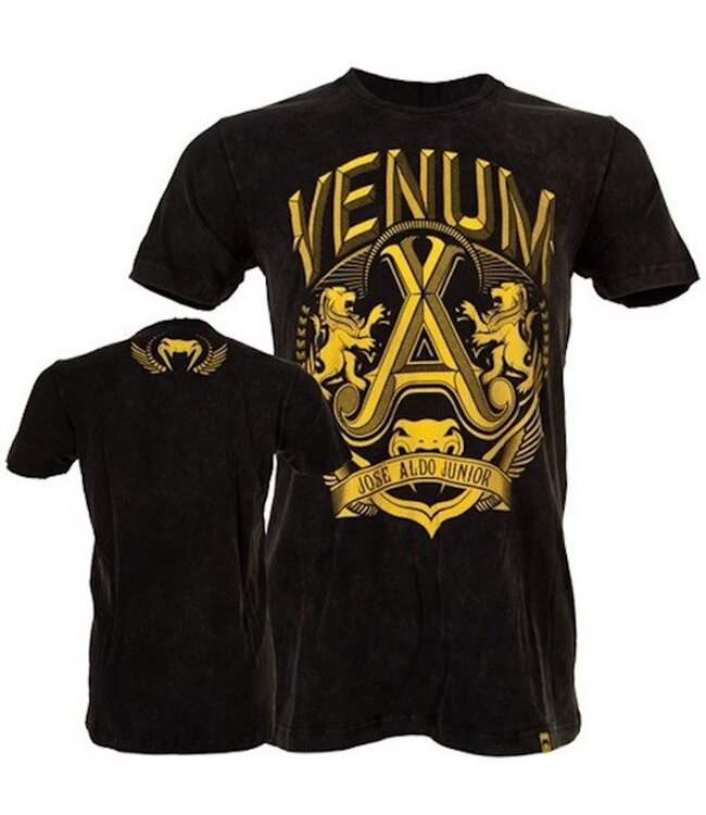 Venum José Aldo Lion T-Shirt Schwarz Gelb