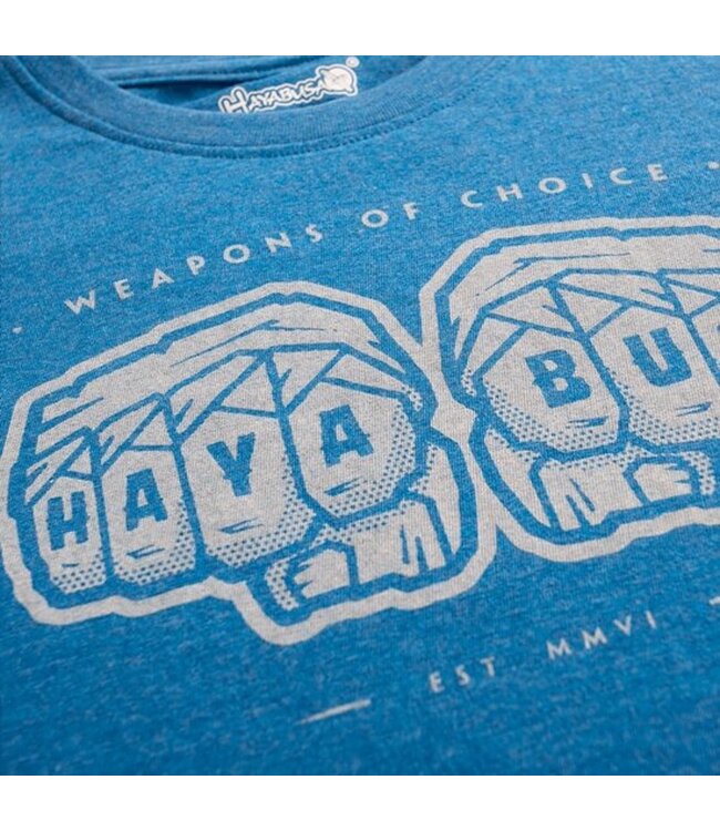 Hayabusa Weapons of Choice T Shirt Blue Martial Arts T Shirts