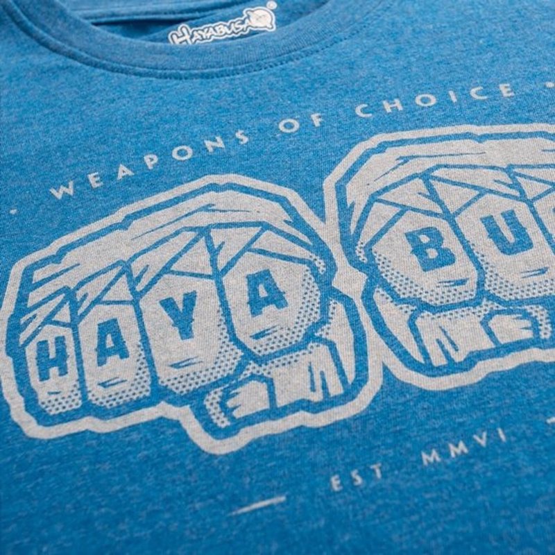Hayabusa Hayabusa Weapons of Choice T Shirt Blue Martial Arts T Shirts