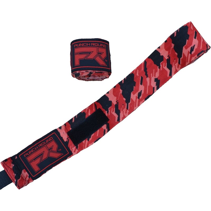 PunchR™  Punch Round TreX Boxbandagen Camo Schwarz Rot