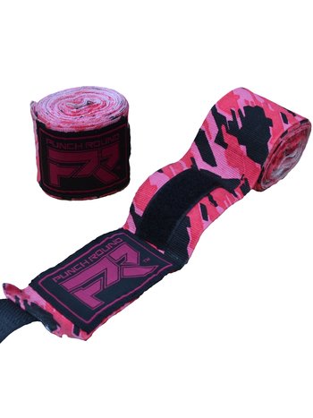 PunchR™  Punch Round TreX Boksbandages Camo Zwart Roze