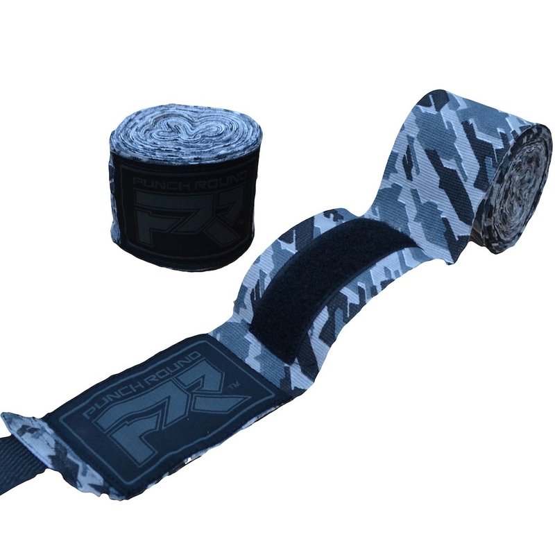 PunchR™  Punch Round TreX Boxing Handwraps Camo Black Grey