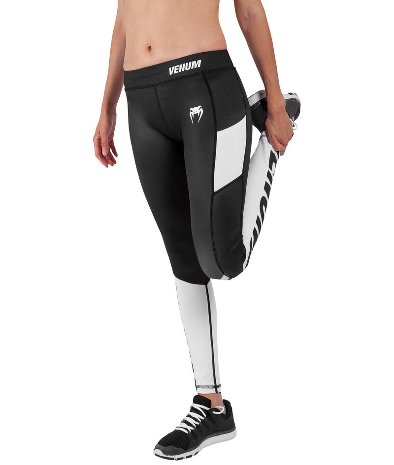 Venum Power 2.0 Leggings Damen Schwarz Weiß  Venum Sportbekleidung -  FIGHTWEAR SHOP DEUTSCHLAND