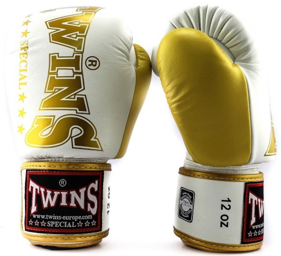 Twins Special Fightgear Boxing Gloves BGVL 8 White Gold FIGHTWEAR