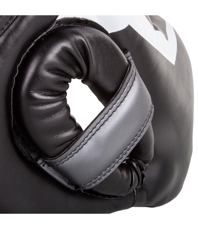 Venum Elite Iron Headgear Schwarz Rot Grau Kopfschutz