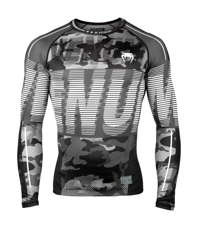 Venum Tactical Rash Guard L/S Compression Shirt Urban Camo Black