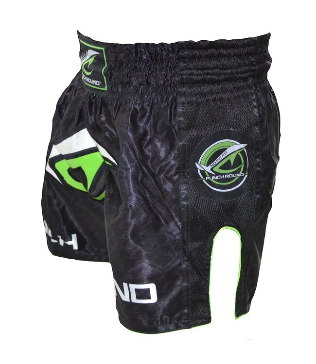 PunchR™  Punch Round NoFear Kickboks Shorts Zwart Neo Groen