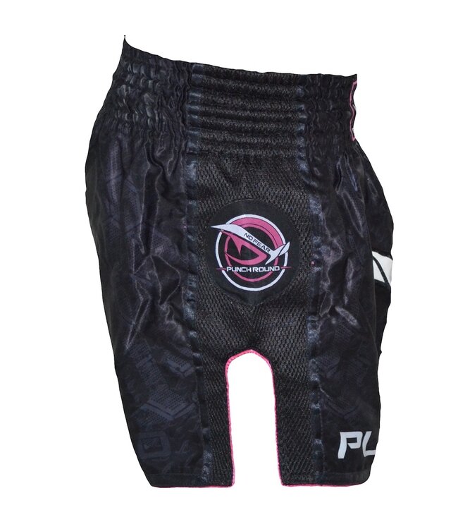 PunchR NoFear Damen-Kickboxhose Schwarz Pink