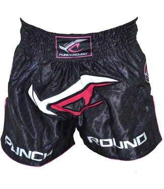 PunchR™  Punch Round NoFear Damen Muay Thai Kickboxing Short Schwarz Rosa