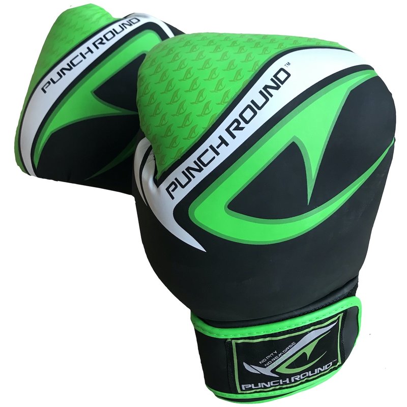 PunchR™  Punch Round No-Fear Boxhandschuhe Schwarz Neo Grün