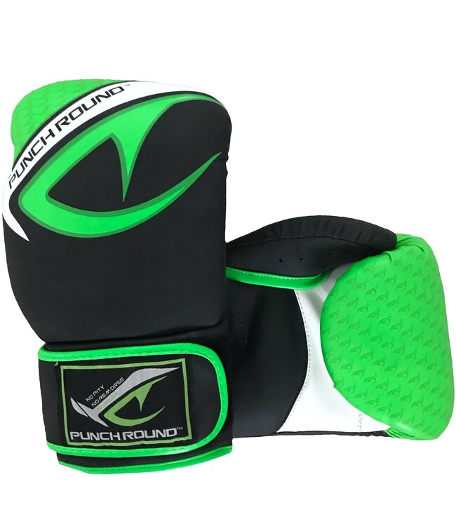 PunchR™  Punch Round No-Fear Boxing Gloves Black Neo Green