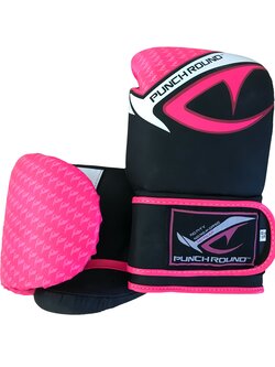 PunchR™  Punch Round No-Fear Boxing Gloves Black Pink