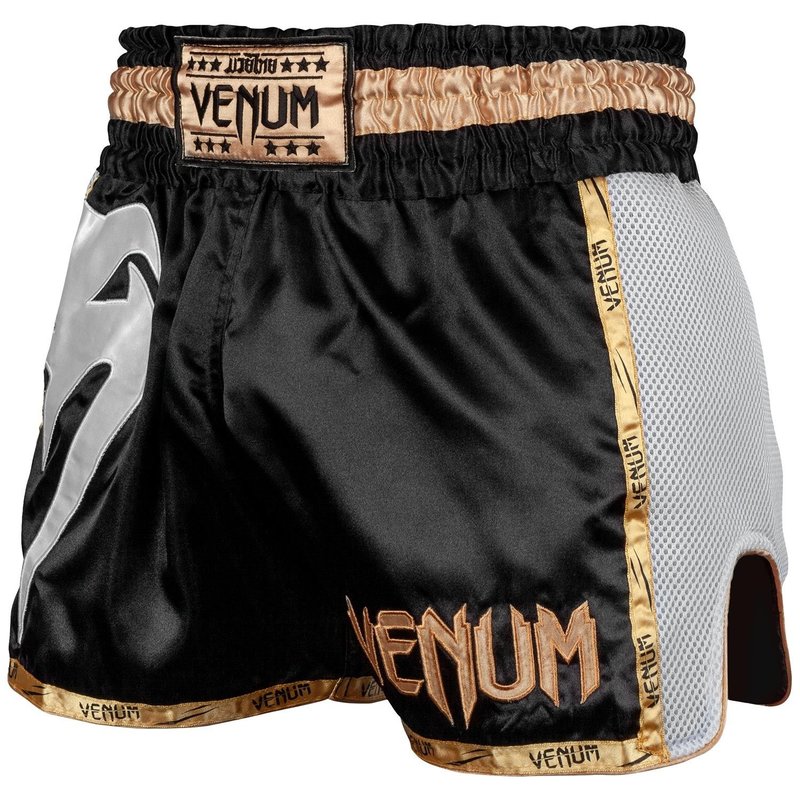 Venum Venum Muay Thai Shorts Giant Schwarz Gold Weiss