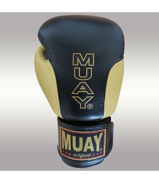MUAY® MUAY Bokshandschoenen Premium Zwart Goud Leder