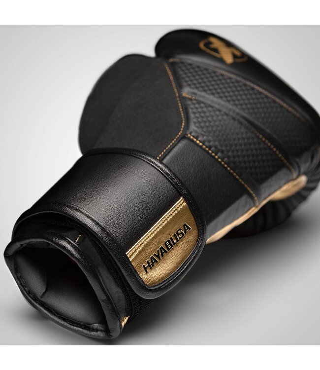 Hayabusa T3 Bokshandschoenen Zwart/Goud – Premium Kickboks & Muay Thai Gloves