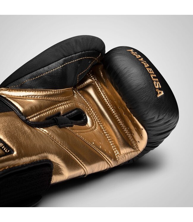 Hayabusa T3 Bokshandschoenen Zwart/Goud – Premium Kickboks & Muay Thai Gloves