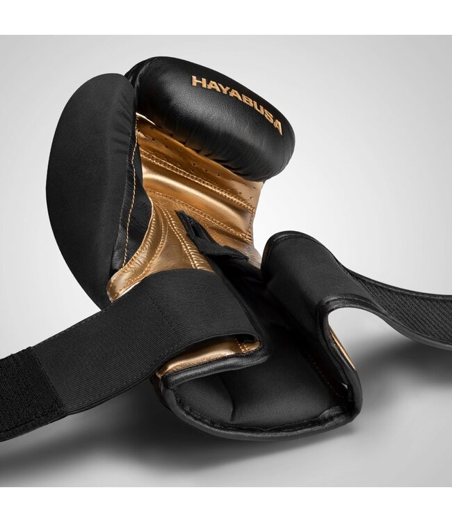Hayabusa T3 Bokshandschoenen Zwart/Goud – Premium Kickboks & Muay Thai Gloves