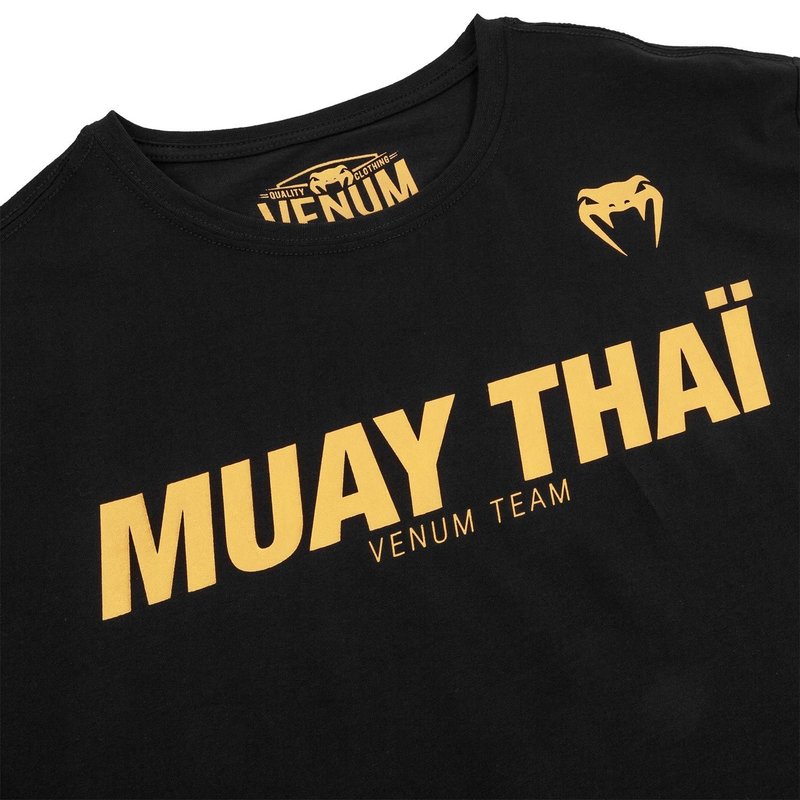 Venum Venum Muay Thai VT Baumwoll T-Shirts Schwarz Gold