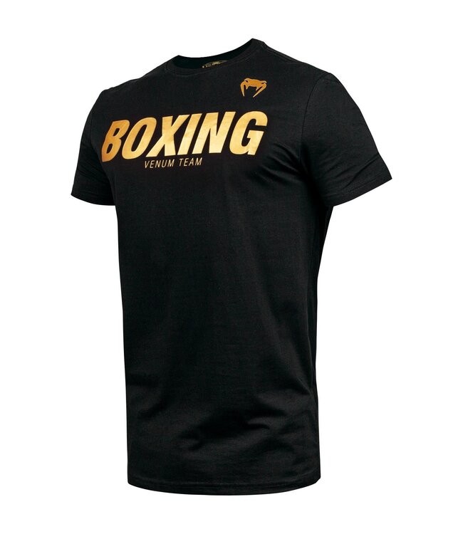 Venum Box-Kleidung Boxing VT T-Shirts Schwarz Gold