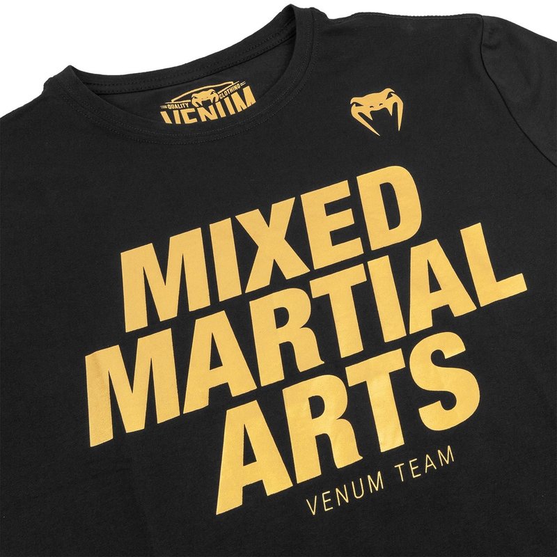 Venum Venum Mixed Martial Arts MMA VT T Shirt Zwart Goud
