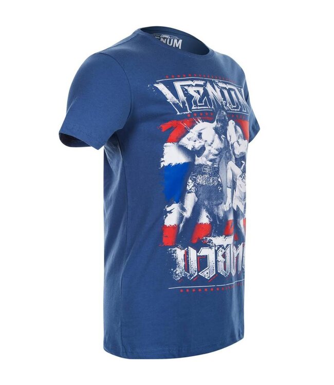 Venum Thai Chok T-Shirt Blau Kickboxen Venum Fightshop Deutschland