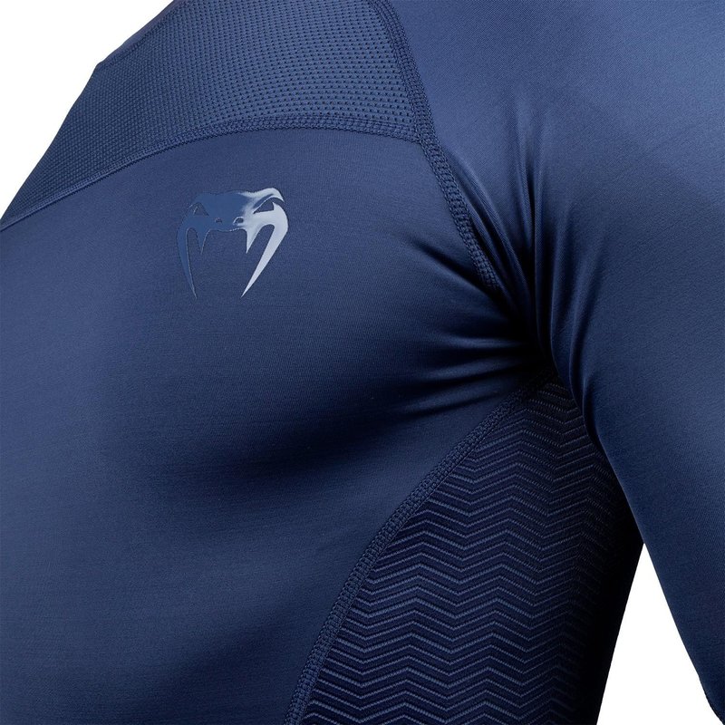 Venum Venum Rashguard G-Fit Compression Shirt L/S Blauw