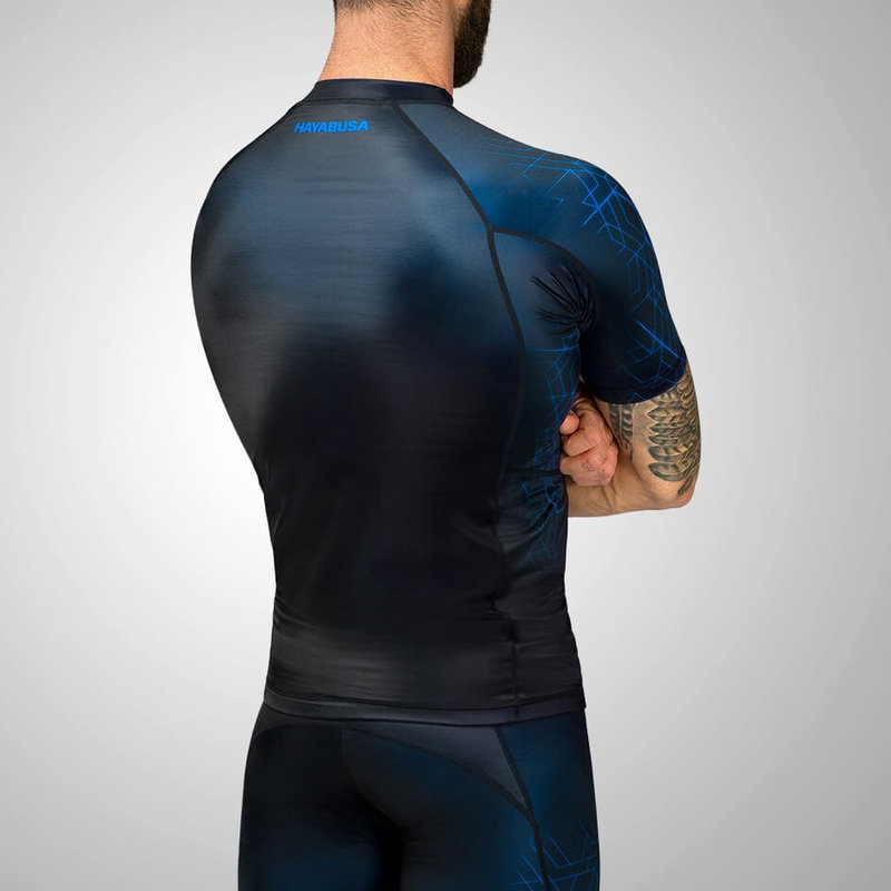 Hayabusa Hayabusa Geo Kurzarm Rashguard Schwarz Blau