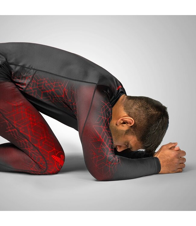 Hayabusa Hayabusa Geo Long Sleeve Rashguard Black Red
