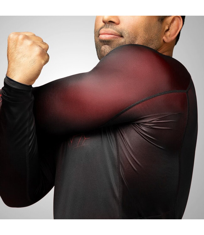Hayabusa Hayabusa Geo Long Sleeve Rashguard Black Red