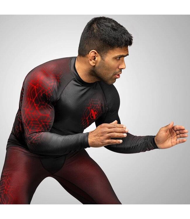 Hayabusa Hayabusa Geo Long Sleeve Rashguard Black Red