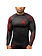 Hayabusa Hayabusa Geo Langarm Rashguard Schwarz Rot