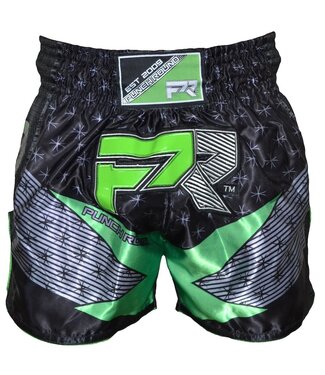 PunchR™  Punch Round Evoke Muay Thai Kickboxing Short Schwarz Grün